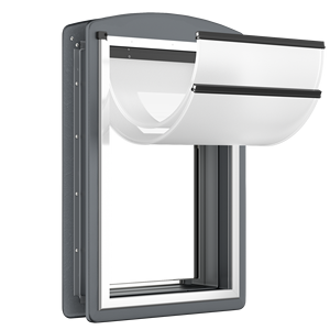 दोहरे चुंबक के साथ लॉक करने योग्य क्लासिक आधुनिक पालतू दरवाजा और स्पष्ट सिलिकॉन फ्लैप-टिकाऊ लोहे के फ्रेम आउटडोर पालतू कुत्तों/बिल्लियों के लिए - Product Image 3