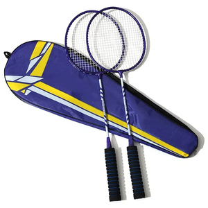 Vente directe du fabricant, raquette de <span class=keywords><strong>badminton</strong></span> authentique en fibre de carbone, double éponge, poignée multicolores, amateur, junior, remplacement de cheveux - Product Image 1