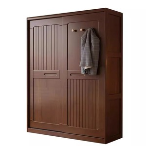 Armario de Madera Maciza con Puertas Corredizas Shulin Furniture, 180 cm, Moderno y Minimalista, Mueble de Almacenamiento para Dormitorio - Product Image 5