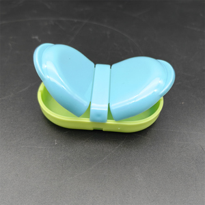 Top vendeur poche portable personnalisée <span class=keywords><strong>AM</strong></span> <span class=keywords><strong>PM</strong></span> 2 compartiments voyage 7 jours médecine pilule stockage conteneur organisateur hebdomadaire boîte - Product Image 3