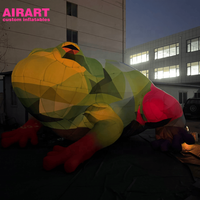 Animaux gonflables LED colorés, grenouille gonflable pour événement thématique de parc