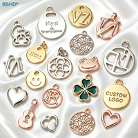 Pendentifs de luxe en alliage de zinc 3D gaufré, personnalisés, dorés miroir, pour sacs et portefeuilles