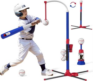 Jinying 3 in 1 Outdoor Baseball Hitting Kids Baseball <b>Toy</b> Set Height Adjustable Tee Ball Set for Kid - Product Image 1