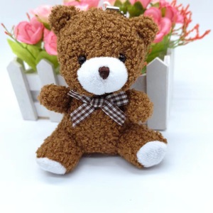 Hot Selling Cartoon <b>Mini</b> Rabbit Teddy Keychain Fluffy Stuffed Animals Bear Keyring Pendant Furry Purse <b>Backpack</b> Wedding Decor - Product Image 6