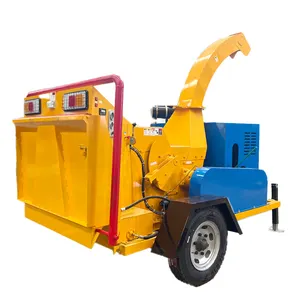 Customized wood chipper machine 25cm mobile coconut palm pine log wood crusher shredder machine on Sale