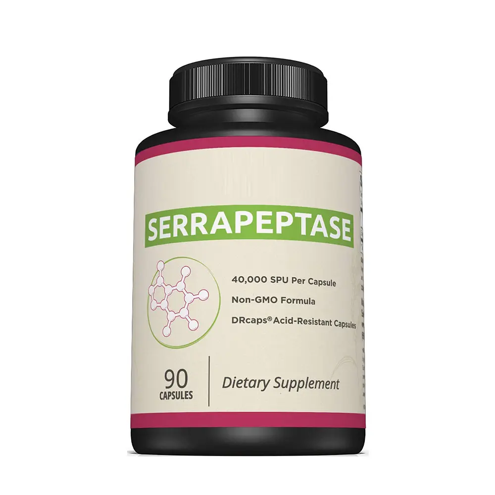 Serrapeptase enzim kapsülleri 40000 SU proteolitik enzim ağrı kesici inflamasyonu azaltmak
