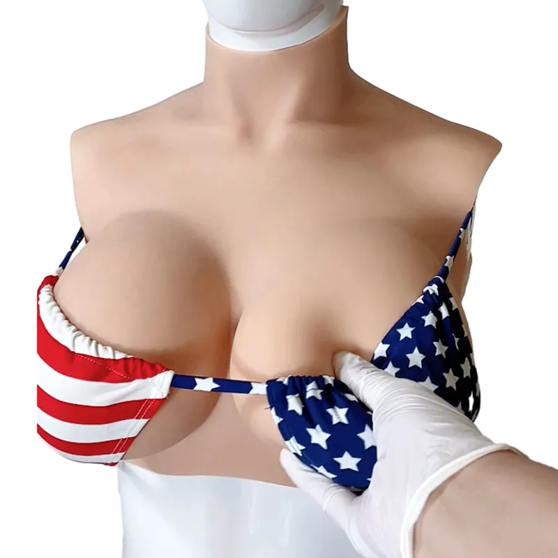 Sürükle kraliçe gerçekçi silikon göğüsler göğüsler B G fincan sahte meme formları erkek kadın Crossdressing crassdresser kostüm