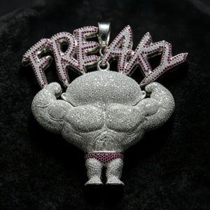 Colgante de pan duro con diseño de dibujos animados personalizado, diamante de moissanita VVS, pasa el probador de diamantes, chapado en oro, plata de ley 925, estilo Hiphop - Product Image 4