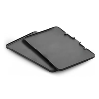 Grille-pain panini d'intérieur 5 en 1 sans fumée avec plaques amovibles, thermomètre à viande, plaques réversibles antiadhésives