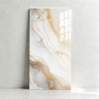 Carrelage de sol en porcelaine 750 x 1500, carreaux de porcelaine effet marbre blanc avec dorure, pour sol 60x120