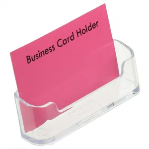 Acrylique transparent porte-carte de visite nom organisateur de carte de visite pour bureau perspex clair porte-carte de visite affichage