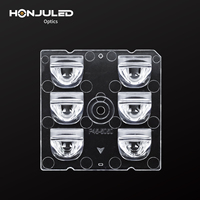 HONJU – Lentille optique LED en PC, structure plano-convexe, angle de faisceau de 45 degrés pour éclairage routier – Vente directe usine, OEM/ODM
