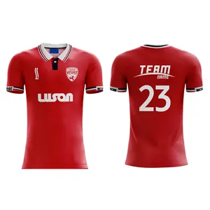 Uson-camiseta de fútbol retro roja antigua personalizada, diseño de camiseta de fútbol original de Tailandia