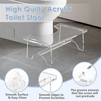 Repose-pieds en acrylique pour toilettes à la turque, pour adultes, personnes âgées et parents, idéal pour la maison, la salle de bain, l'hôpital et l'hôtel, Squatty Potty