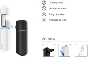 Custom USB Rechargeable Electric Ultrasonic Waterless <b>Car</b> Air Scent Diffuser with Fragrance Oil Moving Sensor & Vent <b>Clip</b> - Product Image 2