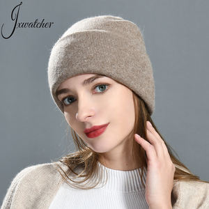 Jxwatcher Vente en gros Bonnet en cachemire à double couche personnalisé, doux et chaud, pour femmes, hiver, uni, unisexe, réversible, en <span class=keywords><strong>laine</strong></span>, bonnet ample - Product Image 4