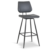 Tabourets de bar ergonomiques en similicuir blanc avec dossier, repose-pieds et pieds en métal, chaise de salle à manger