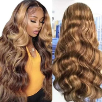 Perruques Lace Front 13*4 en Cheveux Humains Premium Mélangés à 60% (Body Wave, 26 pouces, 270g, Couleur Piano P4/27) – Vente en Gros Usine