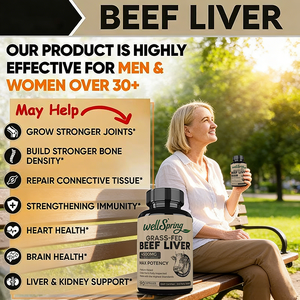 Capsules d'extrait de foie de bœuf biologique nourri à l'herbe, pour soutenir la santé des gencives, des dents et du cœur, et favoriser un soutien cardiovasculaire naturel. - Product Image 5