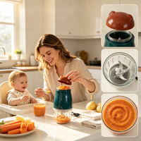 Robot culinaire portable électrique pour bébé, mini hachoir à viande et ail, silencieux et à faible bruit