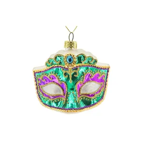 WholesaleChristmas Mardi Gras Wedding Venetian Carnival Party Masquerade Halloween Party Feather Mask Pendant