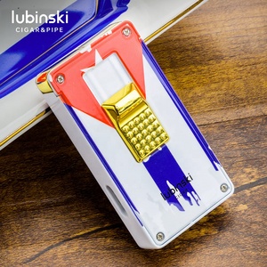 Cenicero de cigarros con diseño de bandera con llama de chorro de <span class=keywords><strong>gas</strong></span>, encendedor de antorchas dobles, juego de regalo 3 en 1 - Product Image 5
