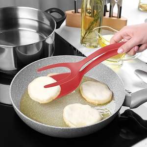 Nylon 2 in 1 Steak Shovel Spatula Grip Flip Tongs Steak Pancake <b>Kitchen</b> Food Cooking Tool Egg Steak Bread Clamp - Product Image 3