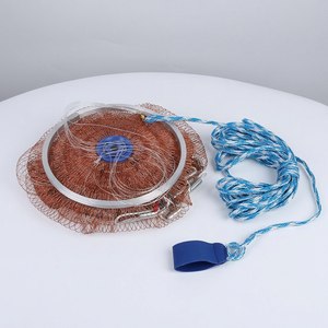Épuisette à lancer facile, anneau frisbee, monofilament, maille fine en cuivre, à coulée rapide, pour crevettes, sangle de poignet, <span class=keywords><strong>corde</strong></span> tressée, OEM ODM - Product Image 1