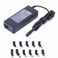 Chargeur universel d'ordinateur portable de voyage CE FCC ROHS 90w avec 8 ~ 12 embouts adaptateur pour ordinateur portable AC pour HP/De ll/Asus/Acer/Samsung/Lenovo