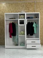 Armoire portable à 5 portes pour chambre à coucher, nouveau mobilier de maison avec 2 portes miroir et 2 tiroirs pour appartements