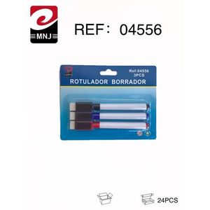 Pennarello Cancellabile 3 Pezzi per Lavagna Bianca Ref04556 Confezione da 24 Pezzi - Product Image 1