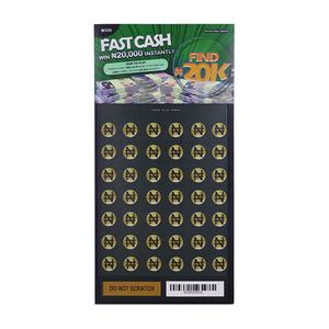 Carte à gratter personnalisée de billets de loterie de <span class=keywords><strong>loto</strong></span>, fabricant de cartes à gratter gagnantes de billets de loterie à gratter de conception libre - Product Image 4