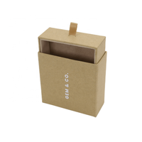 Boîte à bijoux rigide en papier kraft écologique imperméable avec logo personnalisé en gros, doublure en éponge pour bagues, boucles d'oreilles, colliers