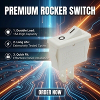 Sakelar Rocker 15A 125V 7.5A 250VAC 2-Pin SPST On-Off