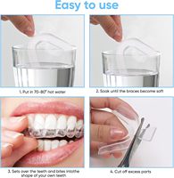 Tray Pemutih Gigi, Tray Mulut yang Dapat Dibentuk dengan Panas, 2 Pasang, Tray Pemutih Gigi Thermoforming