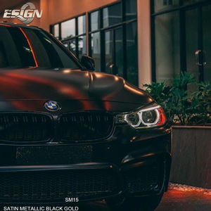 SATIN METALLIC BLACK GOLD Car <b>Wrap</b> Vinyl Film Vehicle Decoration Water Proof UV Resistant Long Durability Good Viscosity - Product Image 3