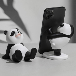 Regalos creativos decoración del hogar artesanías de resina lindo Panda soporte de teléfono móvil decoración de oficina de escritorio - Product Image 6