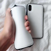 Étui de téléphone portable personnalisé vierge en cuir PU blanc, antichoc, étanche, anti-chute, avec fonction portefeuille, estampage à chaud