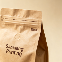 Sachet Doypack Professionnel Personnalisé avec Impression Gravure, Anti-humidité, pour Grains de Café, avec Valve Ziplock et Logo Personnalisé, 1 lb