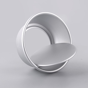 Molde redondo para pasteles de aleación de aluminio de 0.8 mm de grosor, anodizado, antiadherente, para hacer mousse y pastel chiffon. - Product Image 1