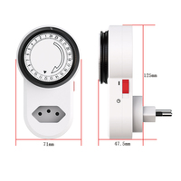 Minuteur mécanique brésilien 3 broches 10A 127V 220V 60HZ avec 48 programmes de commutation quotidiens, adaptateur de minuterie automatique intérieur IP20