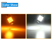 Liwiny Dual Color ámbar/blanco T20 7443 1157 3157 4014 60smd Led 7443 Led Switchback bombilla Drl luces de freno de señal de giro