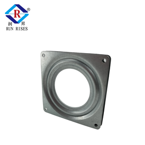 Plaque <span class=keywords><strong>pivotante</strong></span> carrée de remplacement en métal Lazy Susan Bearing Turntable TV Rack Desk Seat Swivel Plate - Product Image 3