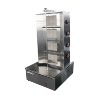 Dernier modèle de haute qualité, machine à kebab au gaz en acier inoxydable à 2/3/4 brûleurs, machine à shawarma pour les restaurants commerciaux et l'utilisation