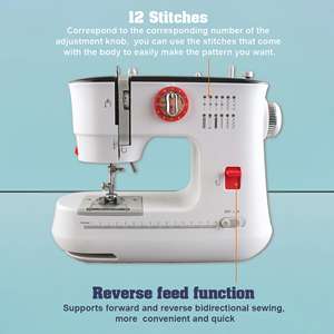 Stock UK 519 Mini <span class=keywords><strong>machine</strong></span> <span class=keywords><strong>à</strong></span> <span class=keywords><strong>coudre</strong></span> <span class=keywords><strong>à</strong></span> double fil : 12 points, commande manuelle/pied, prise UK - Parfaite pour <span class=keywords><strong>apprendre</strong></span> et les réparations rapides - Product Image 3