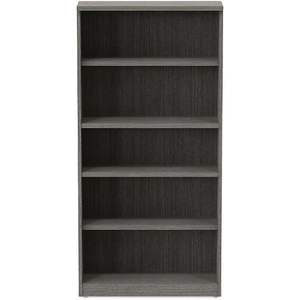 Librería Alera Valencia Series de Cinco Estantes, Gris Rústico, 31.75w X 14d X 64.75h, para Oficina en Casa o Sala de Estar - Product Image 1
