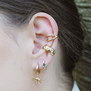 CANNER S925 Pendientes de Clip Anchos de Plata de Ley con Estrella Clásica y Circonita, Sin Perforación, Regalo para Mamá, Joyería 18K 14K - Product Image 5