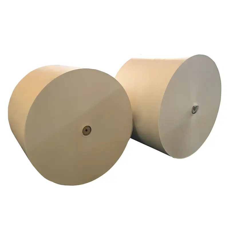 Production supply 85-120gsm brown white silicone coated kraft paper giant rolls pe paper