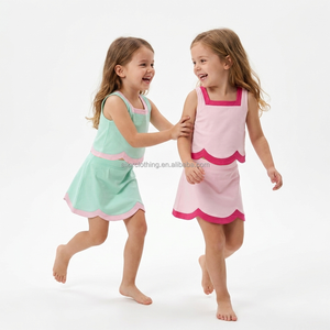 Ensemble de yoga pour filles 2026, ensemble de yoga d'été pour filles, ensemble à bords ondulés pour activités de plein air, logo personnalisé, faible MOQ, couleur et taille personnalisables - Product Image 4