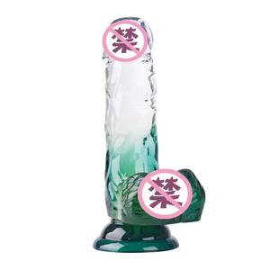 Dubbele Gradiënt Kleur Realistische <span class=keywords><strong>Sex</strong></span> Mannelijke Dildo Groothandel Tpe Siliconen Grote Siliconen Kristal Dildo Voor Vrouwen Natuurlijke - Product Image 3